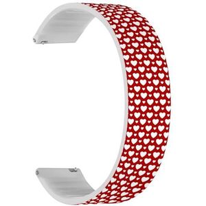 Solo Loop band compatibel met Garmin Vivoactive 5, Vivoactive 3/3 Music, Approach S12/S40/S42 (Valentijnsdag) Quick-Release 20 mm rekbare siliconen band band accessoire, Siliconen, Geen edelsteen