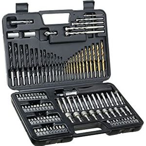 DEWALT 109 stuks voor tornillaire en tandwielen; 13 x brocas voor Madera 3-8 mm, 13 x brocas voor metaal 1,5-6,5 mm, 5 x brocas voor mampostería 3-10 mm, tornillador