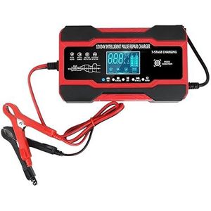 Auto-acculader Nat Droog Lood-zuur Batterij Puls Reparatie 12V 10A / 24V 5A Digitale Display Acculader Volledige Automatische Auto Acculader Veilig Betrouwbaar