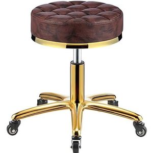 WYUYIWH Ronde Rolling Kruk Stoel Verstelbare Kruk Kantoor Salon Tattoo Keuken Massage Werk Hoogte Verstelbare Draaibare Kruk