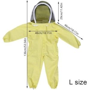 Bijenpak, Bijenteelt Beschermend pak Jumpsuit Imkerjas Kleding for kinderen Volwassen Full Body Anti Bijenpak Bijenteeltkleding Katoen(A L)