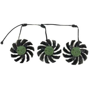 3 stuks 75 mm, T128010SU, GPU-kaartventilator, VGA-koeler, video, voor GIGABYTE RX 6600XT voor EAGLE, voor Gigabyte 6750 voor GRE voor 10g(1 Power Plug T128010)