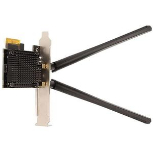 Interne WiFi-kaart, 6dBi High Gain MU MIMO-technologie 2.4G 5G 6G Tri-Band PCIE Plug en Play WiFi-kaart met Antennes voor Pc voor