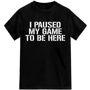 I Paused My Game to Be Here Shirt Jongens Jongens Pauzeerde Mijn Spel Kinderen Peuters T-shirt Overhemden 9-11 jaar (borst 86 cm) Donkerzwart, Donkerzwart.