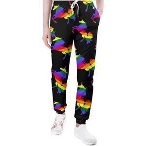 Gay Pride LGBT Eenhoorn Heren Joggingbroek Casual Joggers Broek Atletische Lounge Broek Met Zakken Voor Vrouwen