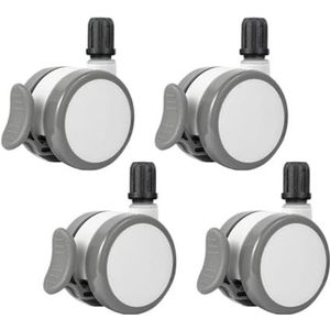 4 stuks/set wielen voor rollator, accessoires voor meubels, riemschijven, buisremwiel (25 mm)