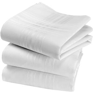 Zakdoeken voor heren, premium stof, 100% gekamd katoen, 45 cm x 45 cm, 3 stuks, model A02