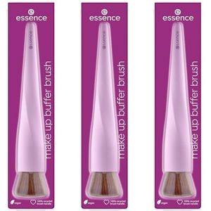 Essence Make-up Buffer Brush, Make-Up Borstel, Nr. 01, meerkleurig, nanodeeltjes vrij, verpakking van 3 (3 x 1 stuks)