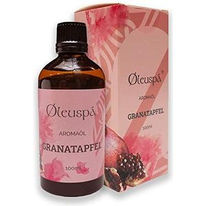 Øleuspá – Aroma Massageolie Citroen in Bio Kwaliteit 100 ml – Massageolie voor Spierontspanning – 100% Natuurlijk Aroma-olie voor Massagetherapie Granaatappel