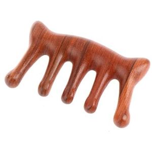 1 st natuurlijke houten kam lichaam meridiaan massage antistatische no-haken brede tand kam voor vrouwen meisje steil krullend haar (maat : 10)