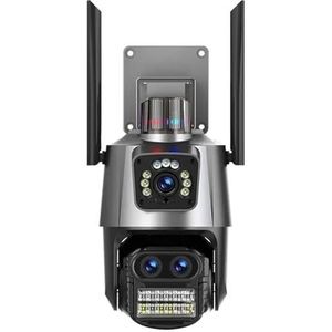 Bewakingscamera, 9MP Drie Lens IP 8X Zoom Camera Video Surveillance Outdoor Dual Screen Security Cam Auto Tracking Video Surveillance(9MP Camera)