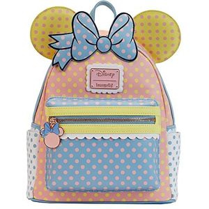 Loungefly Disney Minnie Pastel Dots Mini Rugzak, Meerkleurig, Mini Backpack, Mini Rugzak