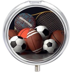 Sport Thema Pil Doos Pil Case Pil Organizer Geneeskunde Pil Organizer Wekelijkse Pil Organizer Pil Houder Kleine Pil Case Pil Containers Pil Houder voor Portemonnee
