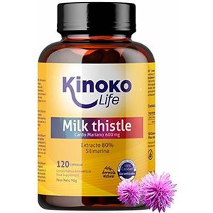 MARIADISTEL 120 capsules | Hoogste dosering: 600 mg per v-cap 80% silymarine extract Zonder Magnesium Stearaat | Milk Thistle 600 mg.