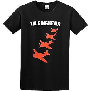 Man's Round Neck Planes Sports T-Shirt Black overhemden(Small)