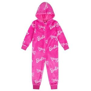 Barbie Meisjes Roze Fleece Slaappak Kinderen Onesie, roze, 3-4 jaar