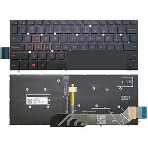US-toetsenbord voor Inspiron 13-7000 7370 7373 7570 7573 5481 5579 7572 7460 7560 5368 5370 5378 5379 P69G Engels(Red backit)