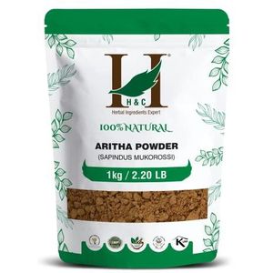 H&C Aritha/Reetha/Ritha/Zeepnoten (Sapindus Mukorossi) Poeder - 1Kg | Voor zijdeachtige en gladde haren