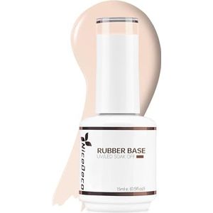 Nicedeco Rubber Base Gel Nagellak - UV LED Semi-Permanent Soak Off - Translucente Kleur Base Coat 15ML-016
