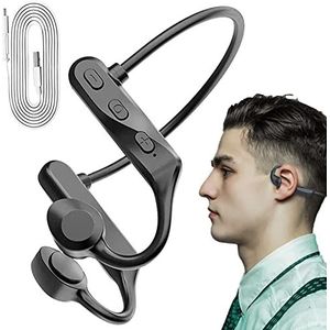Bone conduction koptelefoon | Lichtgewicht Blue Tooth 5.0 sportheadset,8 uur speeltijd, waterbestendige draadloze koptelefoon voor training, hardlopen, gym, wandelen, fietsen Lingjiong