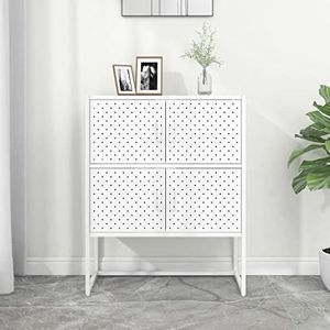 DIGBYS Highboard Wit 80x35x100 cm Staal