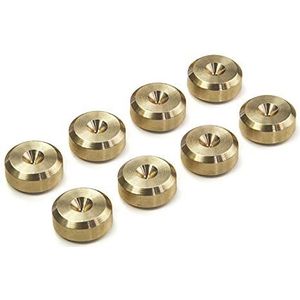 PrecisionGeek Messing Onderleggers voor Luidsprekerspikes/Boxen Spikes. ø 16 mm - 8 stuks