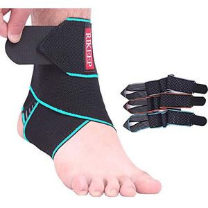 Enkelsteun, verstelbare enkelbrace ademend nylon materiaal super elastisch en comfortabel, 1 maat past iedereen, beschermt tegen chronische enkeldruk, verstuikingen vermoeidheid, blauw