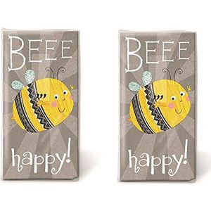 20 zakdoeken (2x 10) Beee happy/Bee
