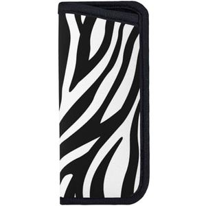 YUNWEIKEJI Zebra Print Print, Brillen Tas Anti-Kras Bril Mouw Draagbare Eyewear Case Neopreen Zonnebril Case, zoals afgebeeld, 3.14 X 6.69 Inches / 8 X 17 cm