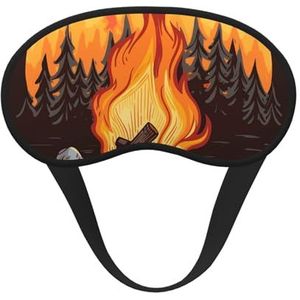 Slaapmasker voor zijslaper, zijden slaapmasker met elastische band, super zachte oogslaapschaduwhoes, vreugdevuur, verduisterend, nachtblinddoek voor vrouwen en mannen, reizen