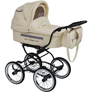 Isa-bella Retro kinderwagen - elegantie en functionaliteit voor moderne ouders Coffee Cream I-4 2-in-1 zonder babyzitje