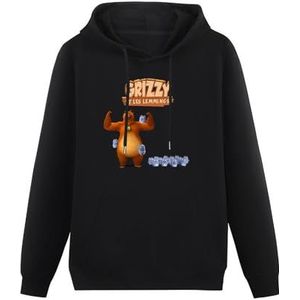 Sunlight Grizzy Bear Cute Lemmings Cartoon Print Funny Kids Mens Hoody Children Clothes Cotton Baby Boys Girls Hoodie Size L