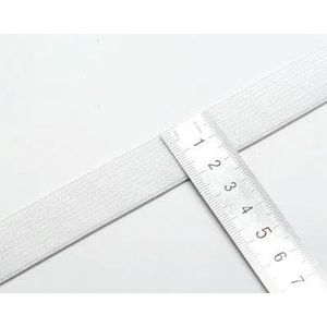 5 Meter Naai Elastische Band Zware Stretch Hoge Elastiek Brei Elastische Band voor Naai Tailleband Elastisch Wit zwart 10-60MM-20mm Wit 5 Meter