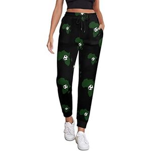 Afrika Voetbal Dames Athletic Jogger Broek Joggingbroek Lounge Broek Met Zak