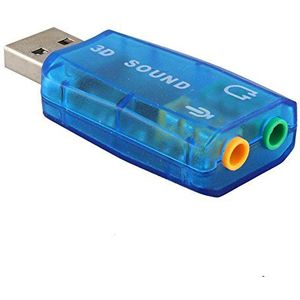 Garsent USB Audio Geluidskaart Adapter voor 2000/XP. USB 2.0 Virtuele Externe Mic Speaker 3D 5.1 Kanaals Audio PC Geluidskaart Adapter
