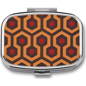 Shining Overlook Pillendoosje Pil Case Leuke Pil Organizer Pil Houder Geneeskunde Pil Organizer Pil Container Dagelijkse Pil Organizer Kleine Pillendoos Pil Case voor Portemonnee Pocket
