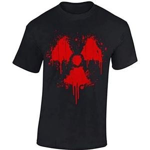 Radioactive Blood Splatter Grunge Radiation Fallout Men's T-Shirt Unisex Black Tee XXL