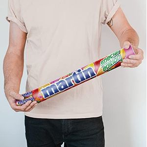 Mega Mentos Roll gepersonaliseerd - Personaliseer deze XXL Mentos-rol met naam en boodschap, met 21 mentosrollen in de smaakkoort (Fruit)