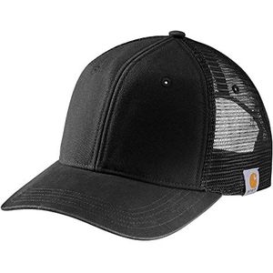 Carhartt Herenhoed, canvas duck cap met mesh-achterkant, zwart, Eén maat