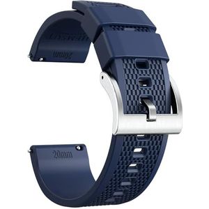 Siliconen slimme horlogebanden, 18 mm 20 mm 22 mm rubberen horlogeband met snelle release for dames, zachte vervanging (Color : BLU, Size : 18mm)