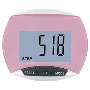 Elektronische Stappenteller Fitness Digitale Stappenteller Waterdichte Stapbeweging Calorieënteller For Hardlopen Voor fitnessmannen/vrouwen (Color : Pink)