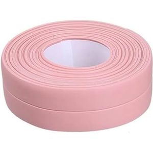 1 rol PVC afdichtingstape for badkamer, toilet, keuken kittape, zelfklevende waterdichte muursticker tegen (Color : Pink, Size : 2M_2.2CM)