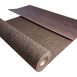 TRECOR® rubberkurk ondervloer [5 m²], geluidsdemping tot 21 dBA, extreem veerkrachtig, geluidsisolatie als laminaat -/parket -/vinyl ondervloer, top geluidsisolatie (4 mm dikte, 5 m²)