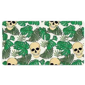 Schedel Bladeren Mode Bureau Muismat Antislip Gaming Muismat Accessoires Decor 40X75cm