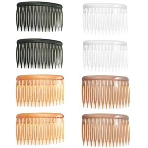 8 stuks kammen voor dames, fijne tanden, kunststof kammen, 14 tanden, haarstyling accessoires