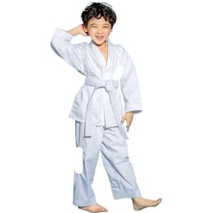 UBOHUZ Beroep Judo Pakken Taekwondo Uniform Wit Professionele Dobok Exquise Borduurpak Voor Mannen Vrouwen (100 cm)