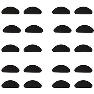 10 Paar Neus Pad Glazen Antislip Siliconen Neus Ondersteuning Lenzenvloeistof D Vormige Pads Accessoire Zwart