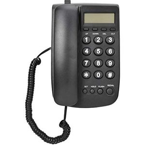 Winner - Vaste Telefoon - Zwart - Met Antwoordapparaat - Wandtelefoon voor Thuis