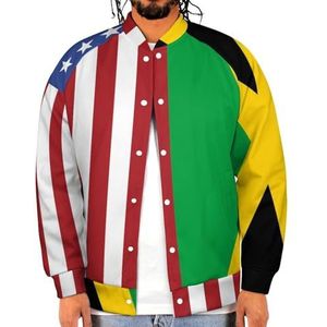 USA Fiag Jamaicaanse Vlag Grappige Mannen Baseball Jacket Gedrukt Jas Zachte Sweatshirt Voor Lente Herfst