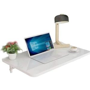 Wand gemonteerde bureau klaptafel， Wit opvouwbaar computerbureau 60cm~120cm | Aan de muur gemonteerde klaptafel, zwevend opvouwbaar laptopbureau, opvouwbare ontbijtbartafel(L70xW30cm/L28xW12in)